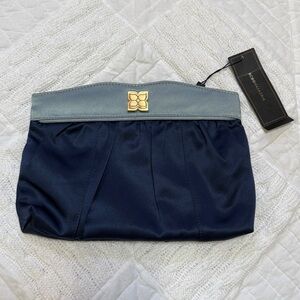 BCBG MaxAzria Sapphire Satin Open Top Clutch